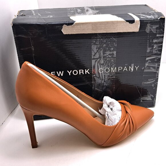 New York & Company Womens Monique- Knotted Pointy High Heels Pump - Size 11 - Picture 12 of 12